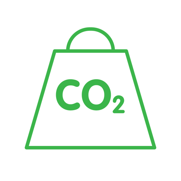 Weight icon showing Offset By Tonne of CO2