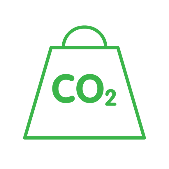 Weight icon showing Offset By Tonne of CO2
